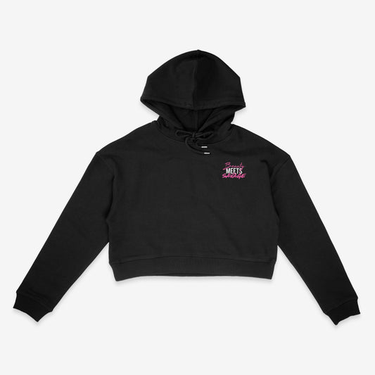 Beauty Meets Savage™ Embroidery Croppie Top Hoodie